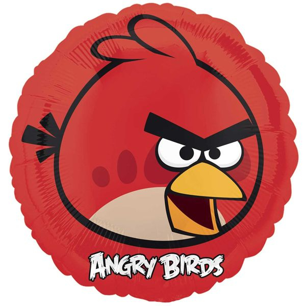 Шар Круг Angry Birds Красная (в упаковке)